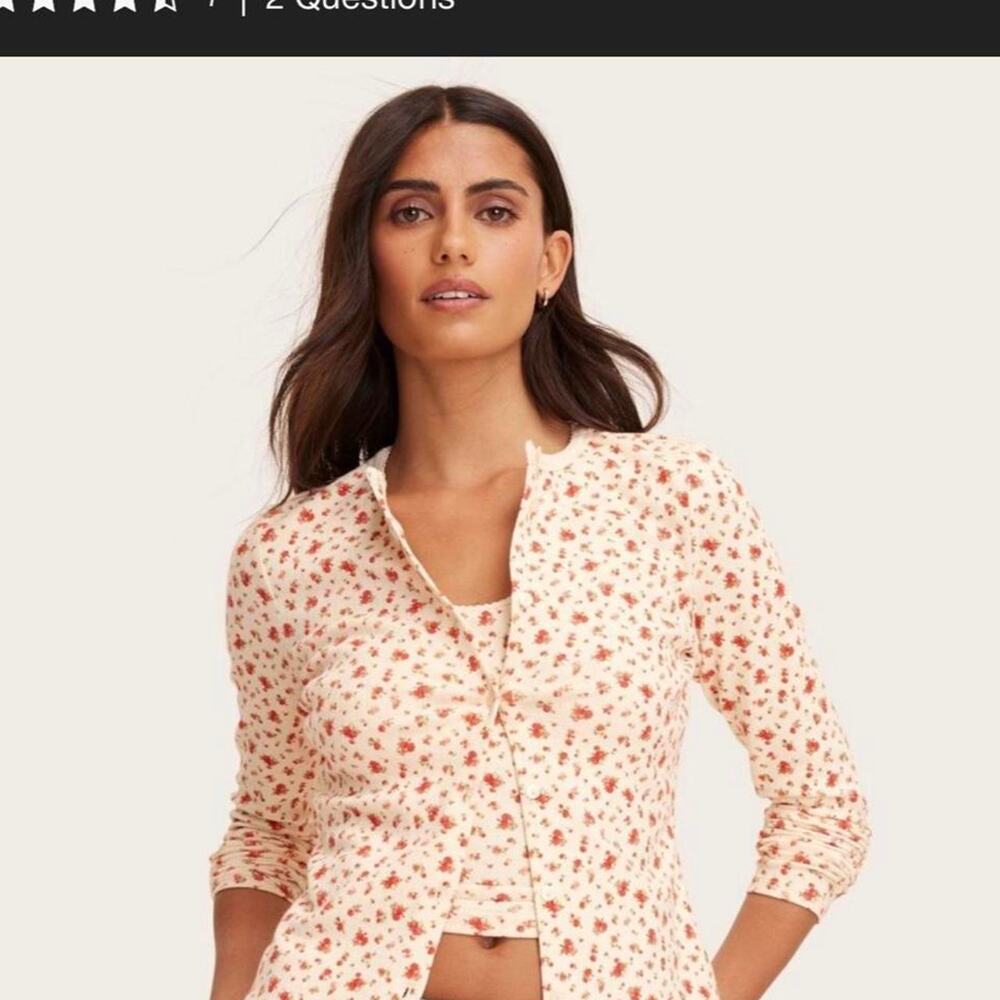 Parke x target cream floral button up cardigan SOLD OUT size XXL